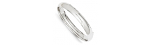 14k White Gold Women s High Polished Hinged Bangle Bracelet