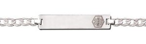 Sterling Silver Child s Medical ID Bracelet w  Curb Chain