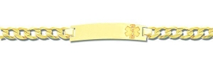 14K Yellow Gold Filled Children s Medical ID Bracelet w  Curb Chain