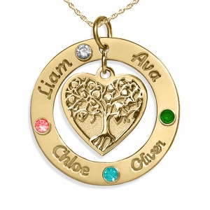 Personalized Tree Of Life Kids Name Jewelry