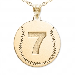 Custom Baseball Pendant w   Number