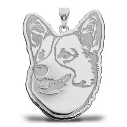 Pembroke Welsh Corgi Dog Portrait Charm or Pendant