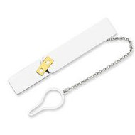 Sterling Silver Tie Bar W/ Vermeil