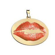 Lip Print Outlined Custom Medal