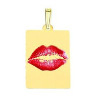 Lip Print Rectangle Custom Medal