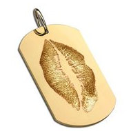 Lip Print Dog Tag Custom Medal