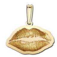 Lip Print Outlined Custom Medal