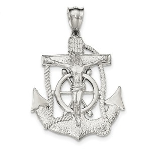 Sterling Silver Polished Mariner Cross Pendant
