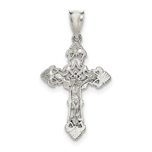 Sterling Silver Polished INRI Crucifix Pendant