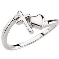 Cross Heart Chastity Ring