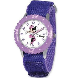 Minnie Mouse 7  Nylon Band with Velcro Closure