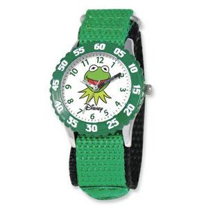 Kermit The Frog 7  Nylon Band With Velcro Closure