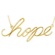 14K Gold Hope Diamond necklace