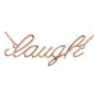 14K Gold Laugh necklace