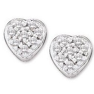 Diamond Heart Earring