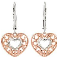 1 10 ct tw Diamond Lever Back Earrings