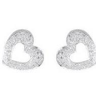 Diamond Heart Earrings