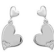Diamond Heart Earrings