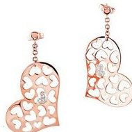 025 ct tw Diamond Heart Earrings