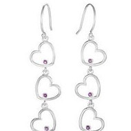 Diamond Heart Design Earrings