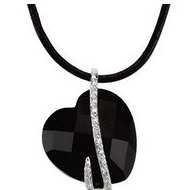 Genuine Onyx and Diamond Pendant