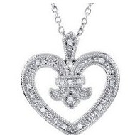 Diamond Heart Design Pendant
