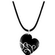 Genuine Onyx Heart Pendant