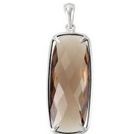 Genuine Smoky Quartz Pendant