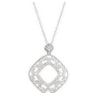 Sterling Silver Diamond Pendant
