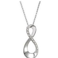 White Gold Diamond Infinity Pendant