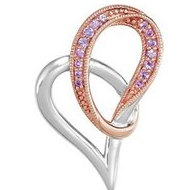 Genuine Pink Sapphire Heart Pendant