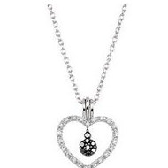 Black and White Diamond Heart