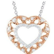 Two Toned Heart Pendant