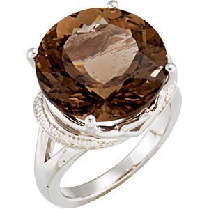 Genuine Smoky Quartz Ring