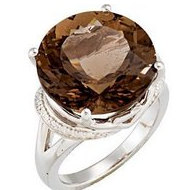 Genuine Smoky Quartz Ring
