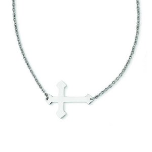 Sideways Cross Necklace