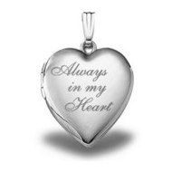 Sterling Silver Always In My Heart Heart Locket