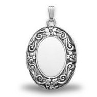 Sterling Silver Oval Antique Picture Locket