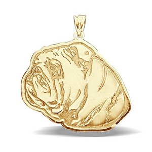 English Bulldog Dog Portrait Charm or Pendant