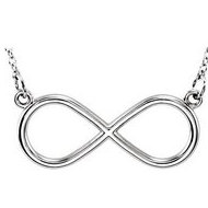 14K Gold Infinity Symbol Necklace with 18 Inch Chain