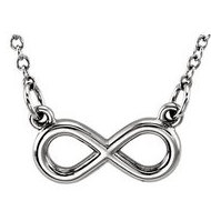 14K Gold Petite Infinity Symbol Necklace with 18 Inch Chain