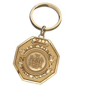 Personalized State Trooper Badge Keychain with Your Number