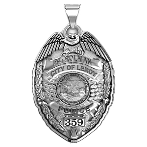 Personalized Illinois Police Badge with Your Name  Rank  Number   Department