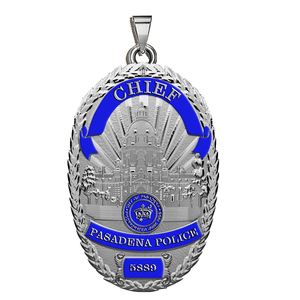 Personalized Pasadena California Sheriff Badge with Rank  Number   Dept 