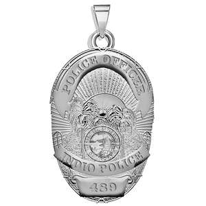 Personalized California Indio Police Badge with Your Rank and Number