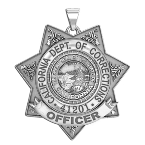 Personalized California Department of Corrections Badge w  Rank and Number