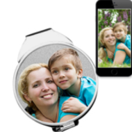 Sterling Silver Photo Engraved Silver Dollar Size Money Clip