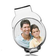 Sterling Silver Photo Engraved Quarter Size Money Clip