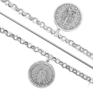 Double Sided Miraculous Medal Religious Anklet    EXCLUSIVE 