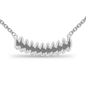 Heartbeat Outlined Shaped Necklace w  Box Chain